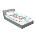 thumbnail image 2 of Ambesonne Saying Fitted Sheet & Pillow Sham Set, Make Your Magic Message, Twin, Multicolor, 2 of 2