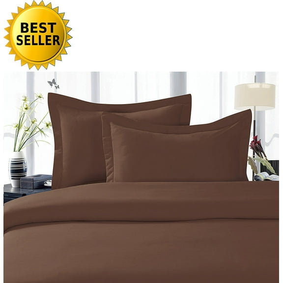 Celine Linen Best, Softest, Coziest Duvet Cover Ever! 1500 Series Luxury Super Soft WRINKLE FREE 2-Piece Duvet Cover Set , Twin/Twin XL, Chocolate Brown