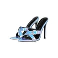 thumbnail image 5 of Women Crisscross Buckle Vamp Pointy Open Toe Mule Heel 18347, 5 of 6