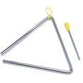thumbnail image 1 of Instrumento de percusión triangular de acero musical de 7 pulgadas con percutor Zhivalor WMJ-0970, 1 of 8