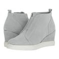 thumbnail image 4 of Dakaela Women's Platform Wedge Sneakers Hidden Heel Ankle Booties Side Zipper Casual Walking Slip on Fall Boots Grey 8.5, 4 of 6