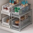 thumbnail image 3 of Organizador de 2 con Diseño Que Ahorra Espacio y Cajones Extraíbles, Gabinetes Deslizantes para Baño y Cocina, Color, 3 of 5