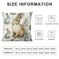thumbnail image 5 of Shiartex  Happy Easter Throw Pillow Covers,  Bunny Pillowcases Egg Letter and Rabbits Pillows Spring Farmhouse Decorative Cushion Covers, Beige，Multi-Size, 5 of 5