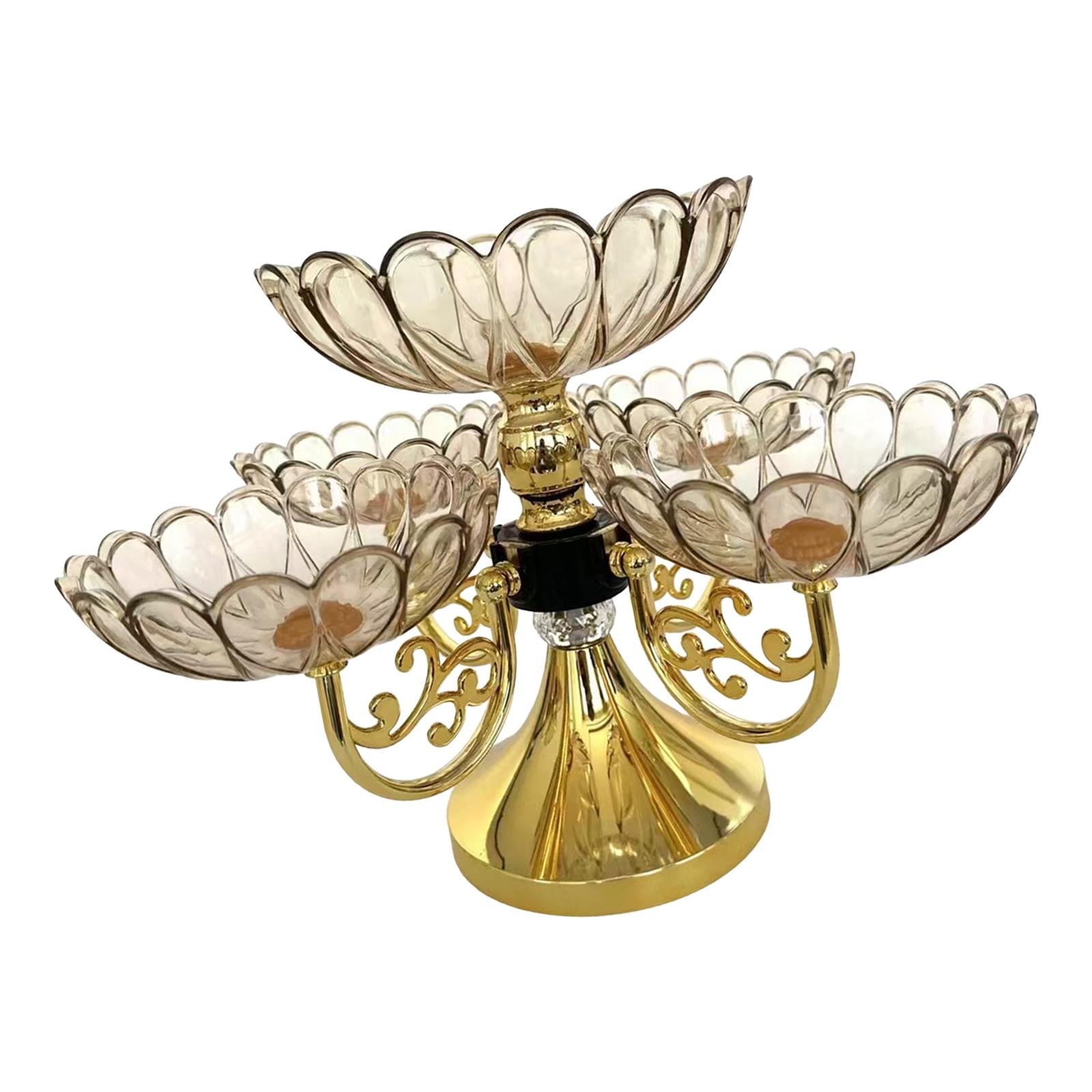 Plato de aperitivos con forma de flor y frutero con organizador de ...