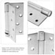 thumbnail image 3 of IDEANATEGRATE 2Ud Bisagras Pesadas De Puerta Con Resorte Auto Cerrable En Inoxidable Plata Para Fácil Instalación, 3 of 6