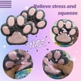 thumbnail image 2 of Stress Relief Toys Cat paw,Cute Cat Paw Shaped Cushion for Home Decor，Soft Plush Pillow for Sofa，Bed，and Office Chair Pink and White, 2 of 5