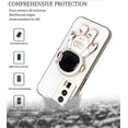 thumbnail image 6 of Compatible with Redmi K60 Pro Case Silicone TPU Plating, Xiaomi Redmi K60 Pro Phone Case Cute Astronaut Pattern Cover with Stand for Women Girls (White), 6 of 14