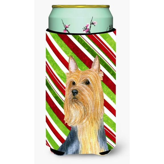 Silky Terrier Candy Cane Holiday Christmas Tall Boy Hugger