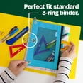 thumbnail image 6 of BAZIC 3 Ring Pencil Pouch, Mesh Window, Pastel Color, 6-Pack, 6 of 9