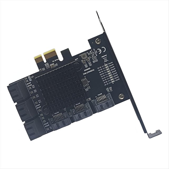 9 Ports PCIE to SATA Card SATA 3 PCIe 1X Express Expansion Card PCIE SATA Controller Multiplier 6Gbps Expansion Adapter,1 * PCIE to SATA Card