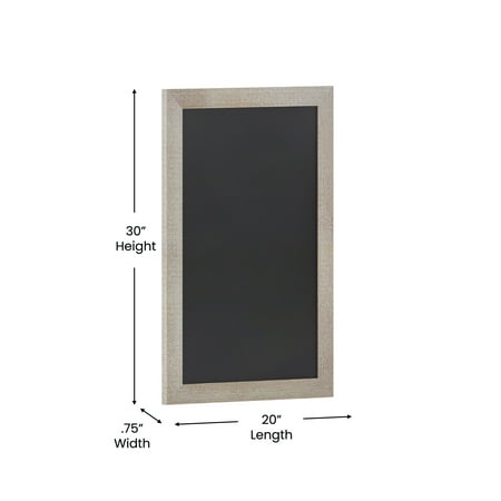 Alamont Home - Canterbury 20"W x 0.75"D x 30"H Magnetic Wall Mounted Chalkboard - Weathered Brown