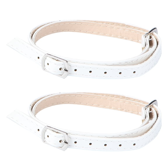 SEWOART 1Pair Lightweight White High Heel Shoe Straps Anti Drop Detachable Decoration