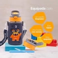 thumbnail image 3 of Botella de Agua para Niños 473ml Calabacín | Con Funda, 2 Tapas, 2 Popotes y Cepillo | Libre de BPA | B Life, 3 of 6