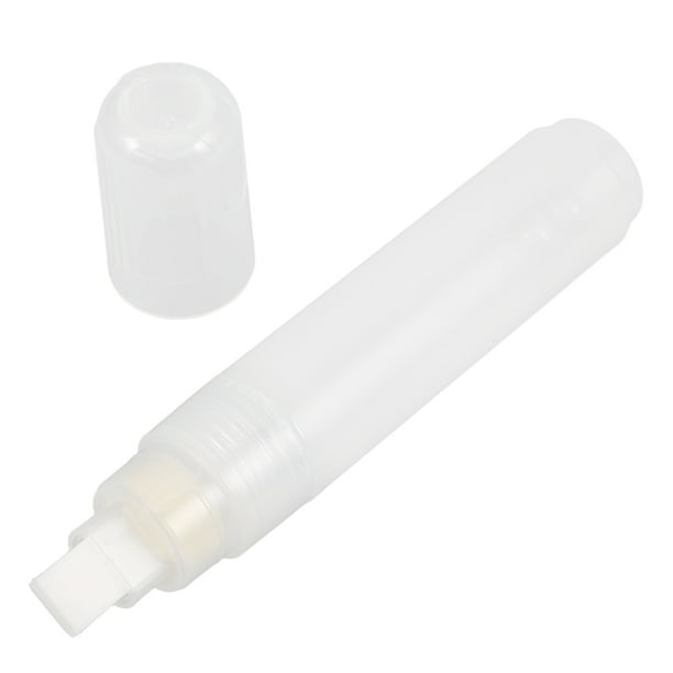 Marcadores acrílicos vacíos de punta plana para grafiti, color blanco, rellenables, para pintura rupestre, madera, cerámica, metálicos, 10 mm