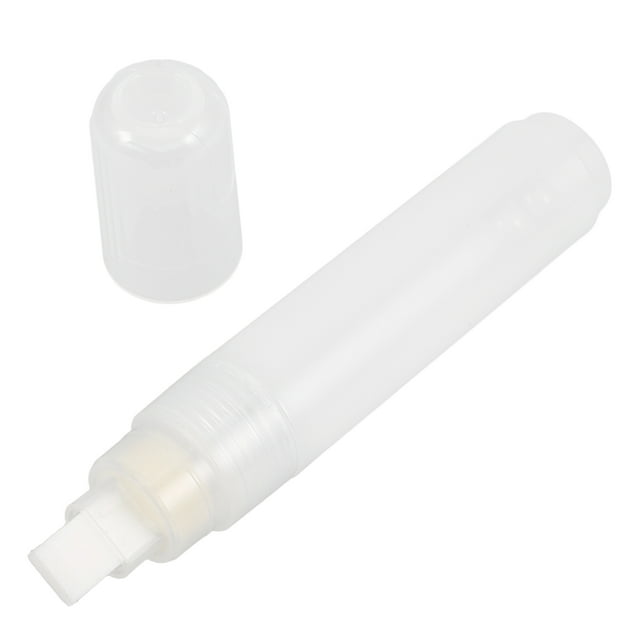 Marcadores acrílicos vacíos de punta plana para grafiti, color blanco, rellenables, para pintura rupestre, madera, cerámica, metálicos, 10 mm