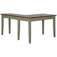 thumbnail image 4 of Farmhouse Wood Writing Desk and Return Open L-Shaped Green Wood, 4 of 7