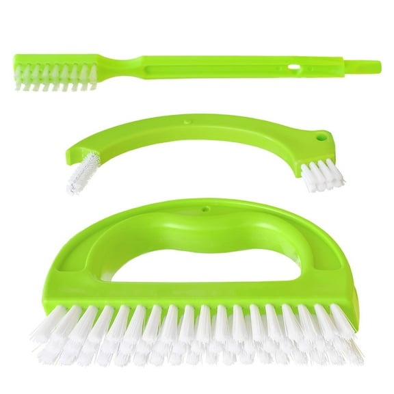 3 PCS Groove Brush, Ergonomic Portable Safe Grout Cleaner Brush for Bathtub, Kitchen, and Bathroom