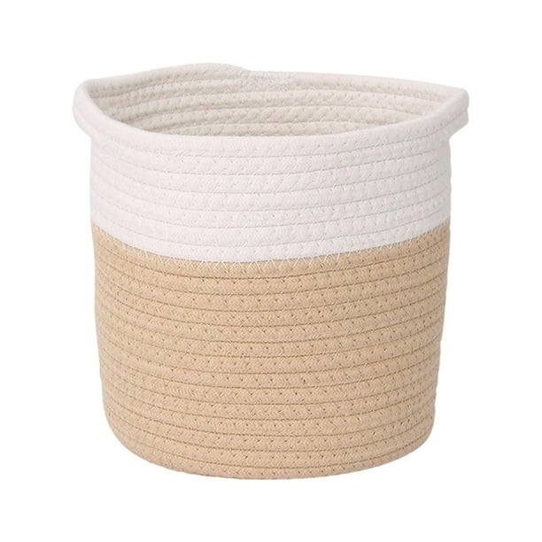Cesta de almacenamiento de algodón, cesto portátil para ropa de cama, mantas y edredones. L