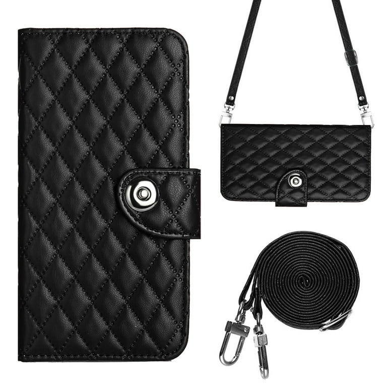 iPhone 16 Case ,Wallet Magnetic Cover Shoulder Neck