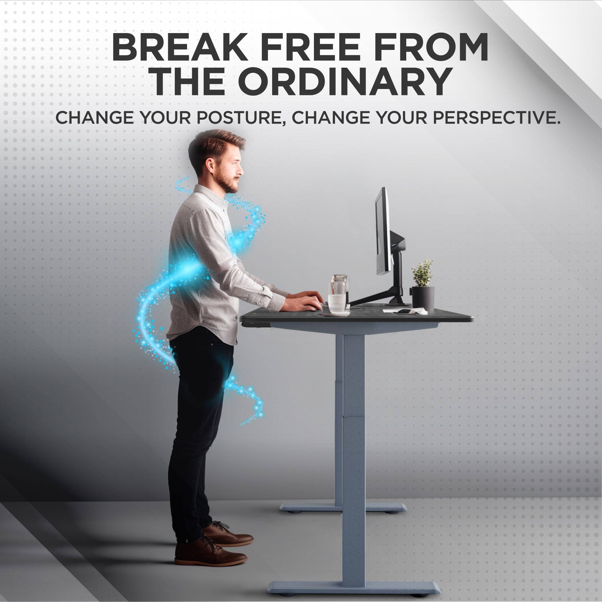 Rise Up Premium Electric Standing Desk 48x30”| Dual Motor Adjustable Height Sit Stand Computer Desk for Home Office | Ergonomic Motorized Desk with Memory Presets, Anti-Collision, and Steel Frame
