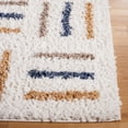 thumbnail image 3 of SAFAVIEH Calico Aylmer Geometric Polyester Shag Area Rug, Ivory/Gold, 4' x 6', 3 of 10