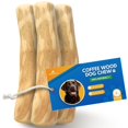 thumbnail image 1 of Juguete masticable para perro MINOWILD de madera de café, grande, 21 cm, paquete de 3, 1 of 9
