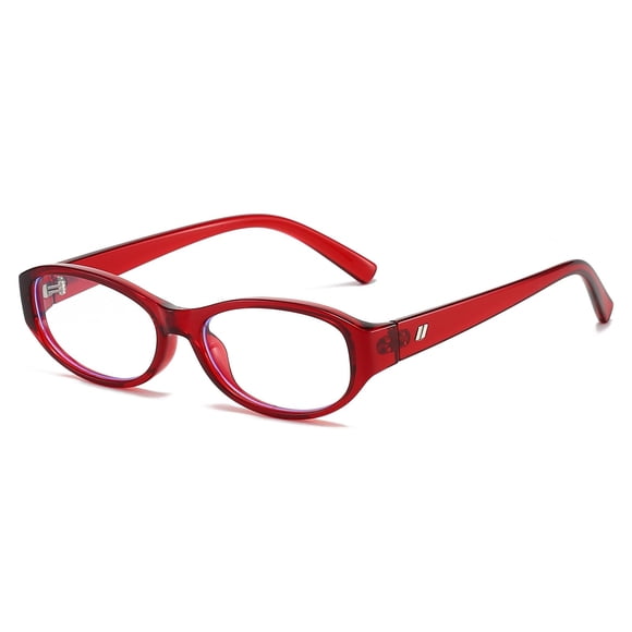 Gafas de bloqueo de luz azul LJCZKA con montura ovalada para mujer