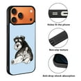 thumbnail image 2 of WIRESTER Shockproof Soft Rubber Cover Case for Apple iPhone 17 Pro Max 6.9" 2025, Schnauzer Dog Butt Looking Back On Light Blue Background, 2 of 5