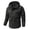 Black, variant on USSUMA Waterproof Jacket for Men Windproof Jacket Men Long Sleeved Hooded Full Zipper Pocket Coat Comfortable Solid Color Loose Outerwear Mountaineering Fall Top