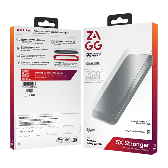 Zagg Glass Elite Biometric Screen Protector - Samsung Galaxy S25