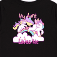 thumbnail image 4 of Inktastic My Aunt Loves Me Unicorn Girls Long Sleeve Toddler T-Shirt, 4 of 5