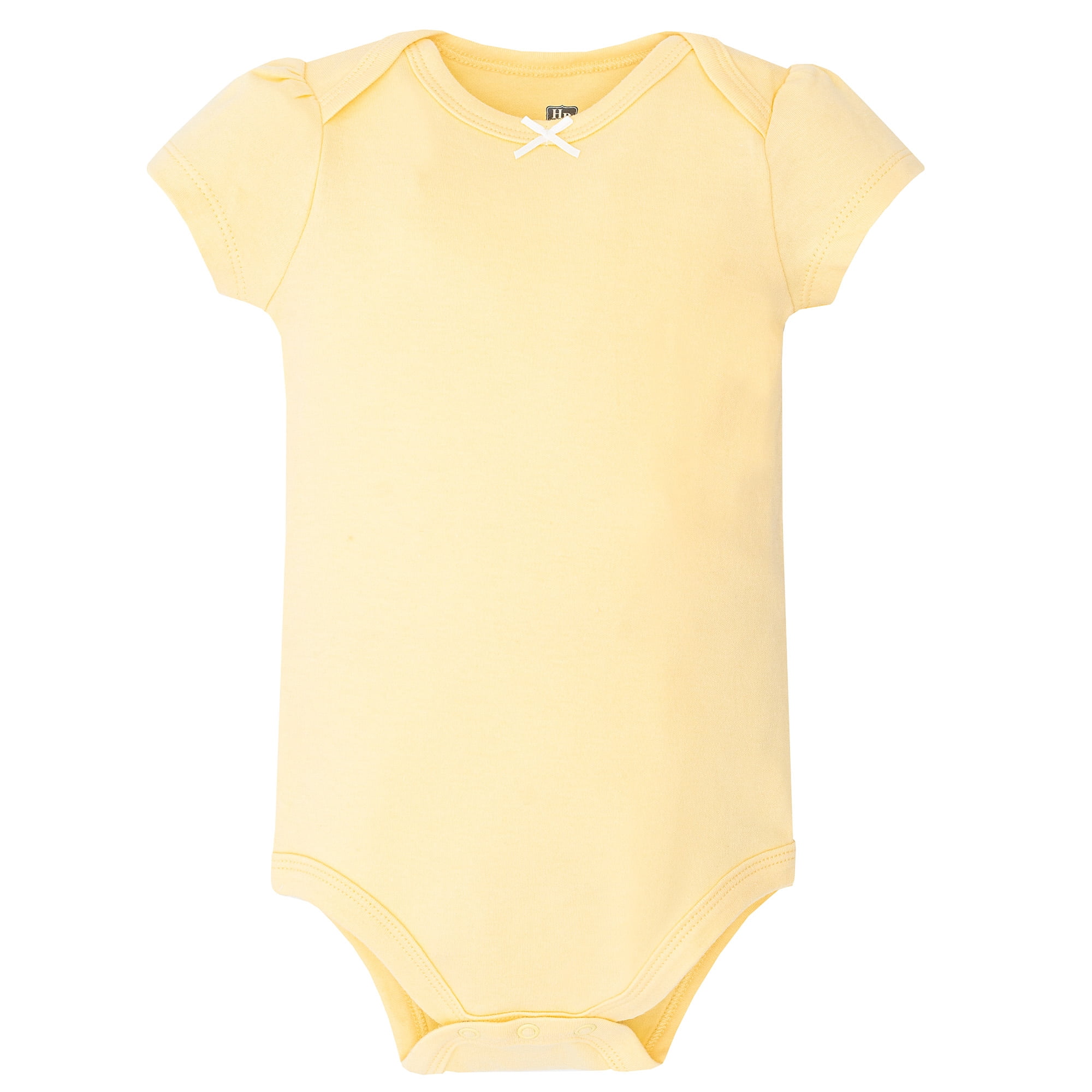 Hudson Baby Infant Girls Cotton Bodysuits 5-Pack, Main Squeeze Lemon, Preemie