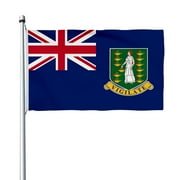 Aihccy British Virgin Islands Flag with Brass Grommets Size - 3x5Ft