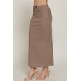 thumbnail image 3 of Women's Adjustable Drawstring Texture Knit Long Skirt Stretch Solid Maxi Style, 3 of 5