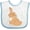 White and Blue, variant on Inktastic Easter Cute Floppy Ear Brown Bunny Boys or Girls Baby Bib