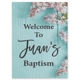 thumbnail image 1 of Darling Souvenir MADE WITH LOVE PersonalizedWelcomeSignFor Baptism,FlowerParty Supplies Great For Your Celebrations- 18x 12, 1 of 5