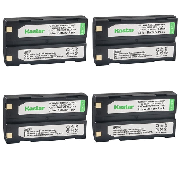 Batería Kastar D-Li1 de repuesto para Trimble 29518, 46607, paquete de 4