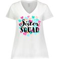 thumbnail image 3 of Inktastic Sister Squad hearts Women's Plus Size V-Neck T-Shirt, 3 of 5