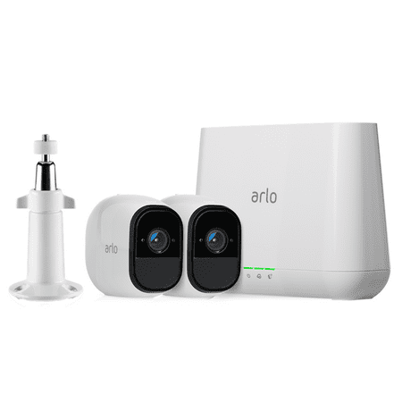 Arlo Pro 720P HD Security Camera System VMS4230 with FREE Outdoor Mount VMA1000 - 2 Wire-Free Rechargeable Battery Cameras with Two-Way Audio, Indoor/Outdoor, Night Vision, Motion (Best Self Install Security Camera System)