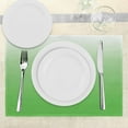 thumbnail image 3 of Ambesonne Ombre Yellow Place Mats Set of 4, Vivid Grass, Standard Size, Mint White, 3 of 6