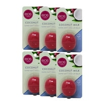 6 Pack EOS Visibly Soft Lip Balm Sphere Coconut Milk 0.25oz Each