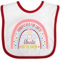 thumbnail image 3 of Inktastic Handpicked for Earth by My Uncle in Heaven Rainbow Boys or Girls Baby Bib, 3 of 4