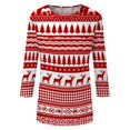 thumbnail image 5 of WJOSBXT Christmas Shirts For Women Crewneck 3/4 Sleeve Tops Funny Xmas Holiday Graphic Tees Lightweight Loose fit Ugly Shirt M, 5 of 7