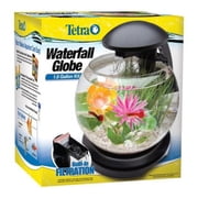 Tetra Waterfall Globe Aquarium Bowl with LEDs, 1.8 Gallon