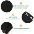 thumbnail image 2 of Miangastore Support de Bras pour Téléphone pour Course Polyester Noir 1Pcs 7.5x5.1x0.4in, 2 of 9