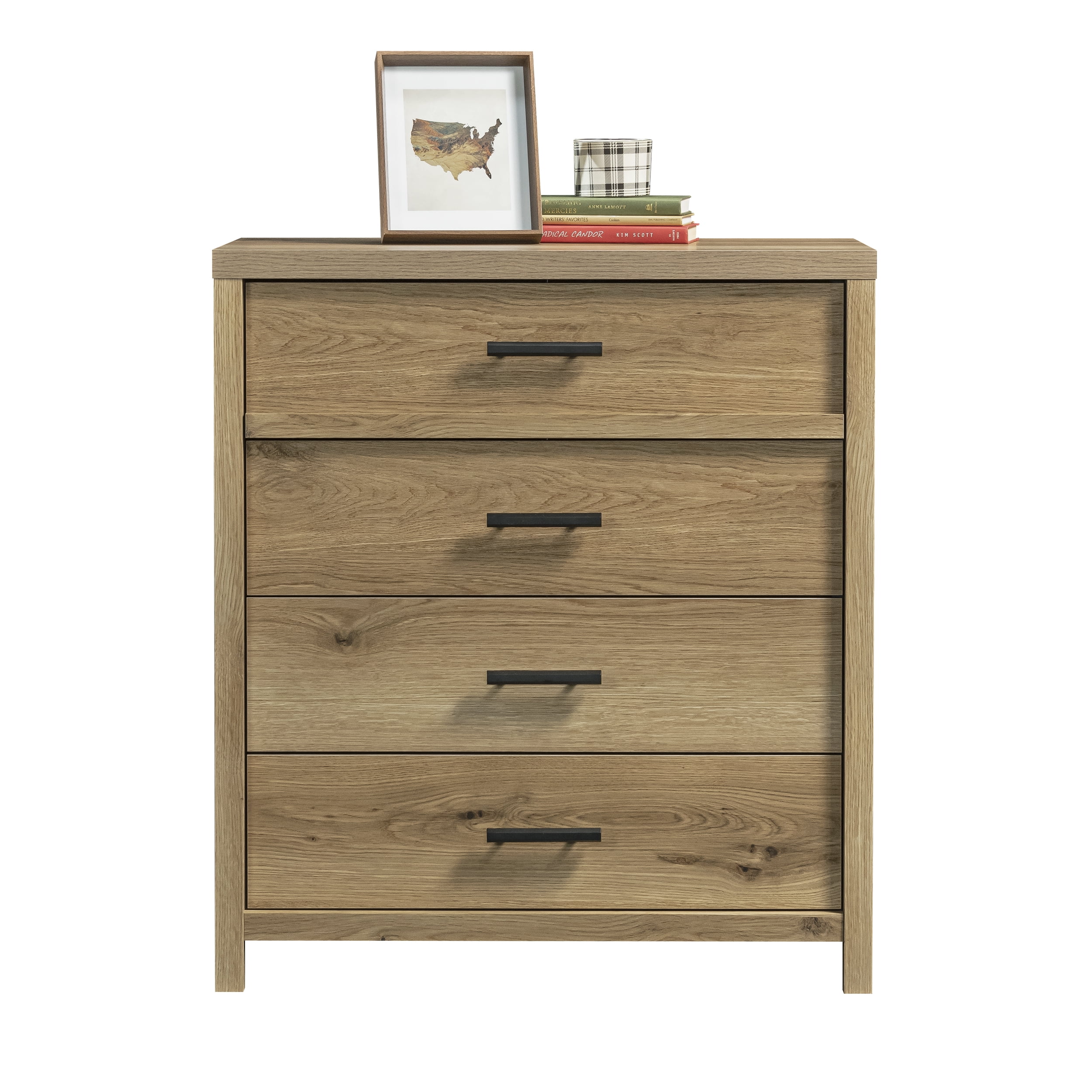 Erie Collection by Sauder 4-Drawer Bedroom Dresser, Timber Oak Finish