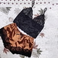 thumbnail image 3 of Fairnull 1 Ensemble Shorts Voir à Travers Patchwork de Dentelle Deux Pièces Pyjama pour la Nuit de Noces, 3 of 8