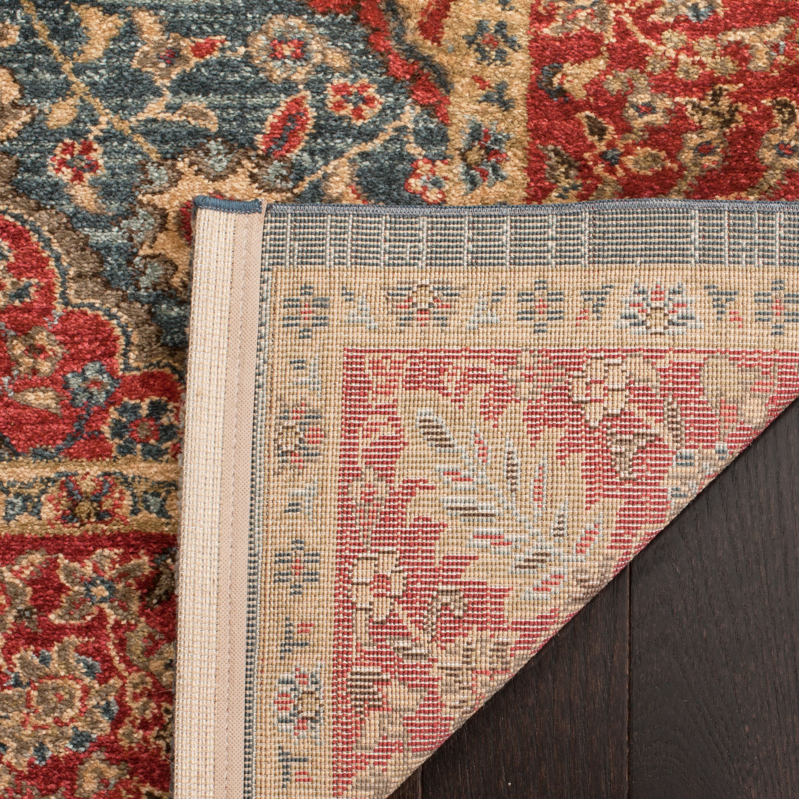 SAFAVIEH Mahal Napier Oriental Runner Rug, Navy/Red, 2'2" x 18'