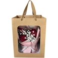 thumbnail image 3 of 12 Brown Paper Gift Bags with Handles and Clear Window 0" x 84", 3 of 5