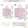 thumbnail image 2 of FORMRS Womens Corduroy Tote Bag Crossbody Shoulder Handbag with Pocket, Pink Popsicle Pattern, 2 of 7